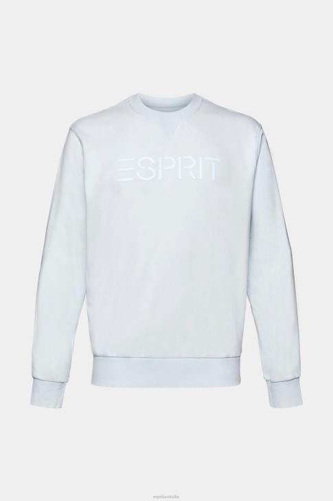 Sweatshirts & Hoodies Pastel Blue Men Esprit Logo print sweatshirt V48Z678