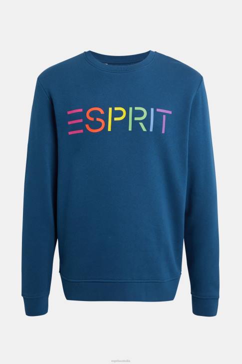 Sweatshirts & Hoodies Petrol Blue Men Esprit Logo print sweatshirt V48Z869