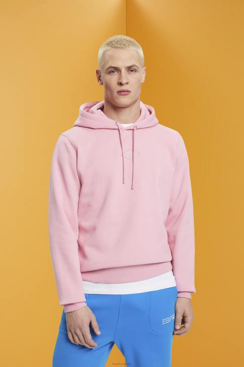 Sweatshirts & Hoodies Pink Men Esprit Hoodie with logo chest print V48Z642