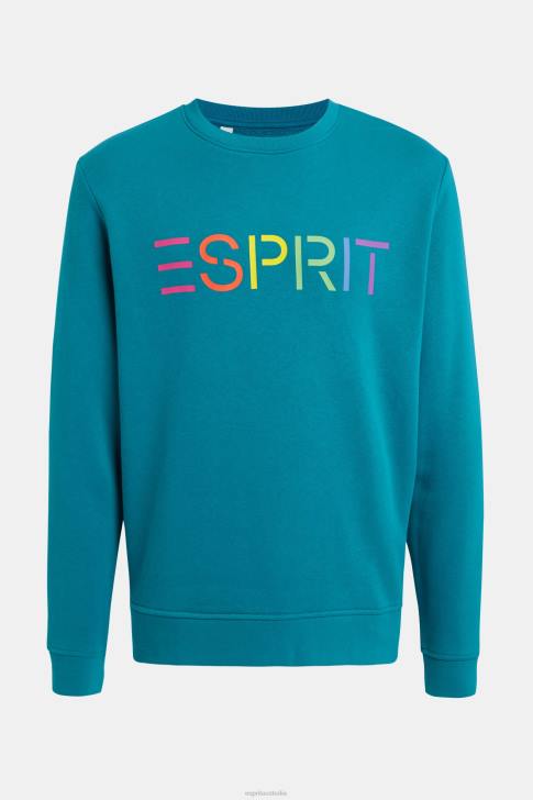 Sweatshirts & Hoodies Teal Blue Men Esprit Logo print sweatshirt V48Z870