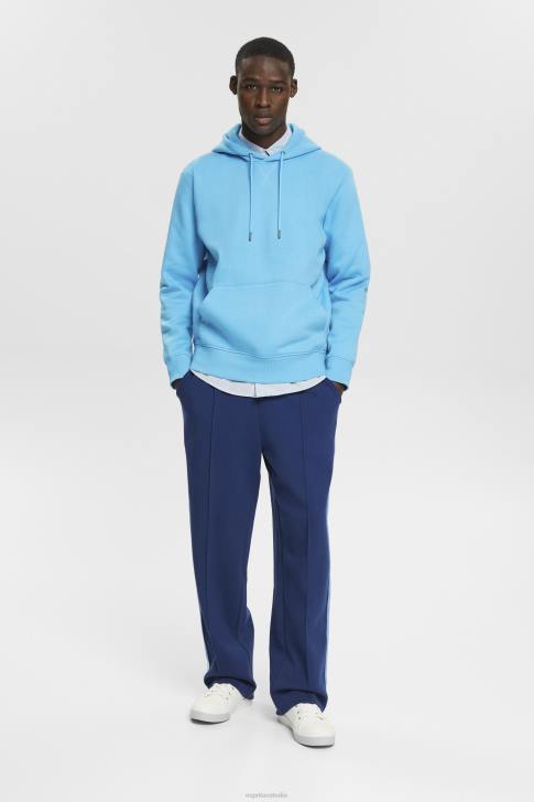 Sweatshirts & Hoodies Turquoise Men Esprit Hooded sweatshirt made of recycled material V48Z682