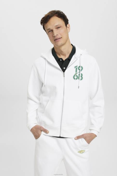 Sweatshirts & Hoodies White Men Esprit Full-length zip hoodie V48Z634