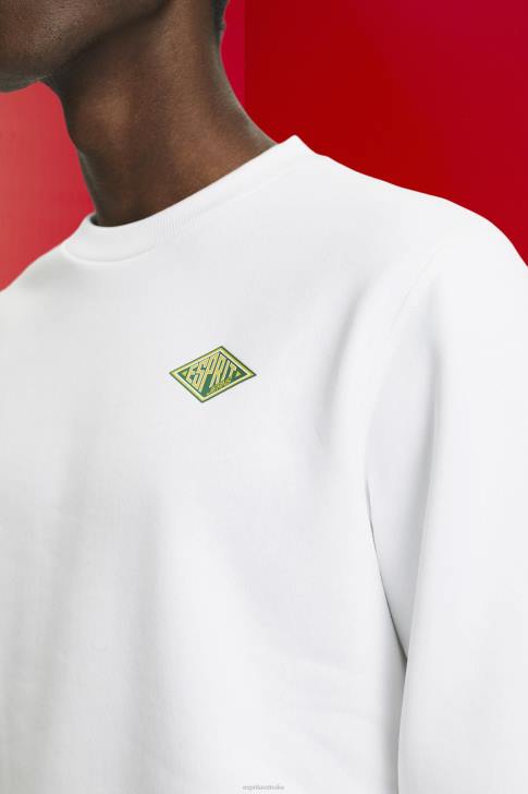 Sweatshirts & Hoodies White Men Esprit Sweatshirt with logo print on the back V48Z644