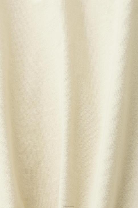 T-Shirts Beige Men Esprit Retro logo print cotton t-shirt V48Z630