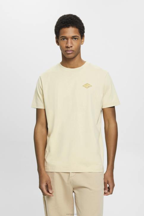 T-Shirts Beige Men Esprit T-shirt with logo print V48Z600