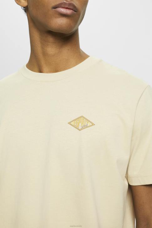 T-Shirts Beige Men Esprit T-shirt with logo print V48Z600