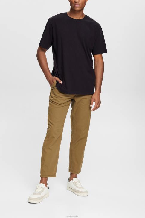 T-Shirts Black Men Esprit Plain T-shirt V48Z928