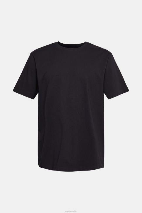 T-Shirts Black Men Esprit Plain T-shirt V48Z928