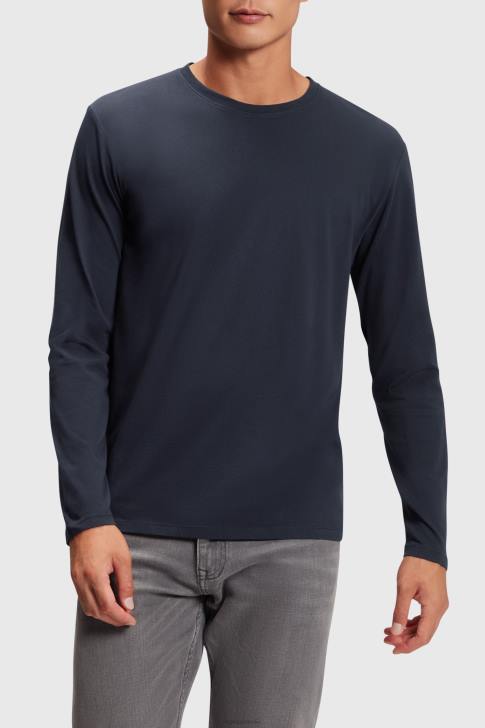 T-Shirts Black Men Esprit Regular solid jersey t-shirt V48Z858