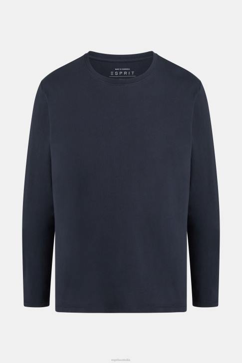 T-Shirts Black Men Esprit Regular solid jersey t-shirt V48Z858