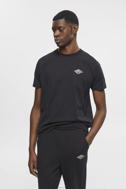 T-Shirts Black Men Esprit T-shirt with logo print V48Z598