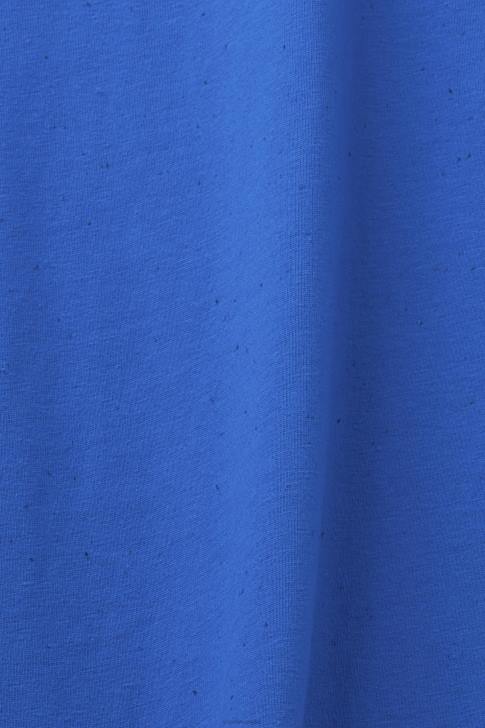 T-Shirts Blue Men Esprit Flecked jersey t-shirt V48Z781