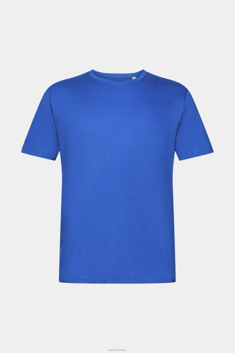 T-Shirts Blue Men Esprit Flecked jersey t-shirt V48Z781