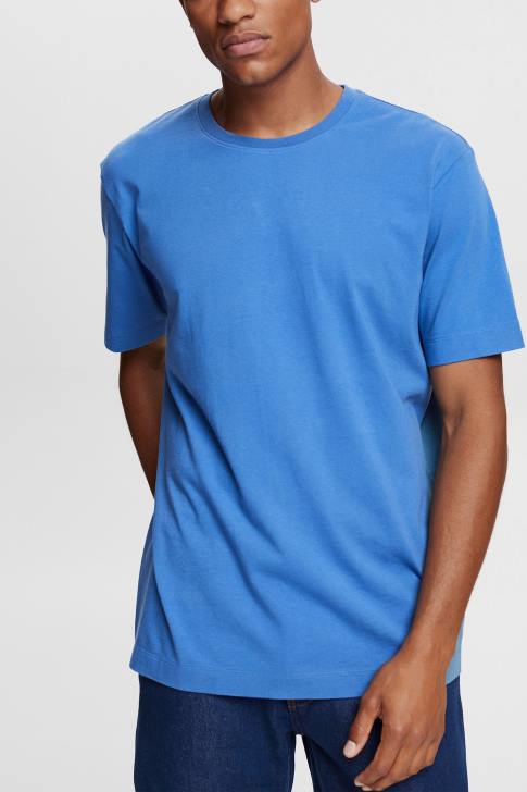 T-Shirts Blue Men Esprit Plain T-shirt V48Z931