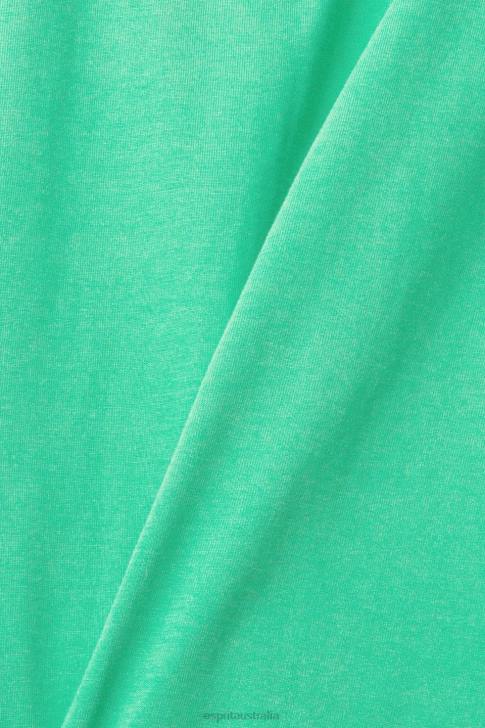 T-Shirts Green Men Esprit Jersey T-shirt V48Z955