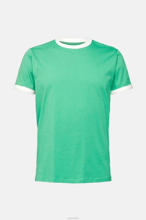 T-Shirts Green Men Esprit Jersey T-shirt V48Z955