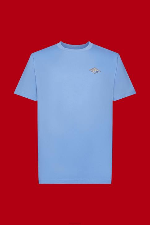 T-Shirts Light Blue Lavender Men Esprit T-shirt with logo print V48Z602