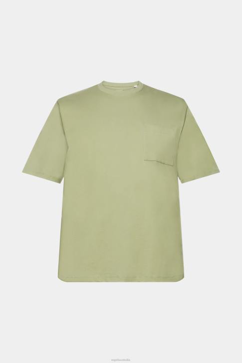 T-Shirts Light Khaki Men Esprit Jersey t-shirt V48Z746