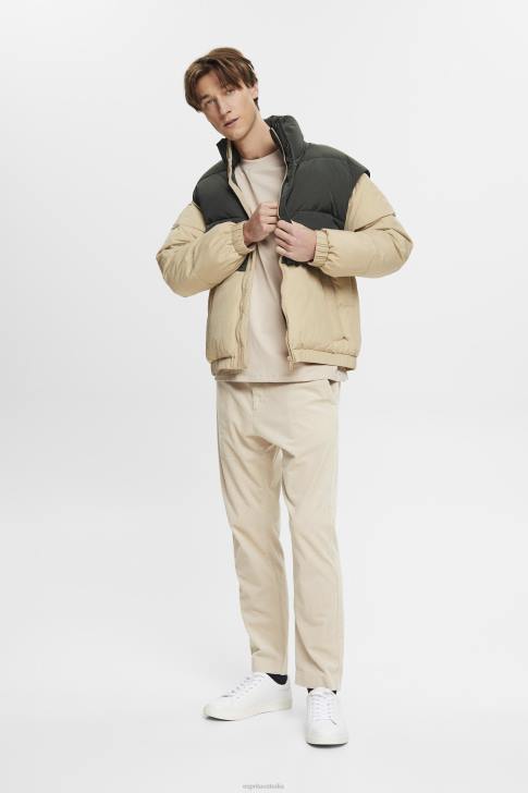 T-Shirts Light Taupe Men Esprit Cotton crewneck T-shirt V48Z722