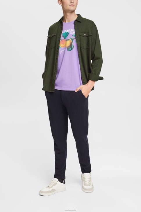 T-Shirts Lilac Men Esprit Print t-shirt V48Z889