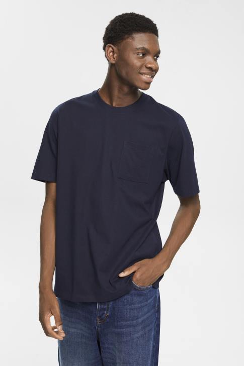 T-Shirts Navy Men Esprit Jersey t-shirt V48Z681