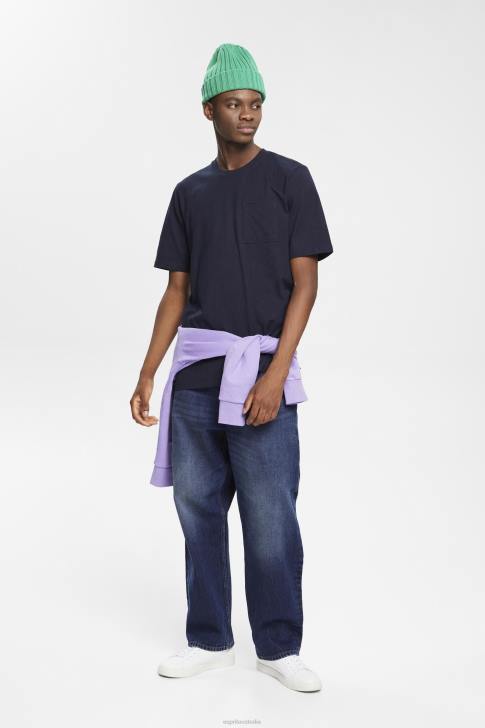 T-Shirts Navy Men Esprit Jersey t-shirt V48Z681