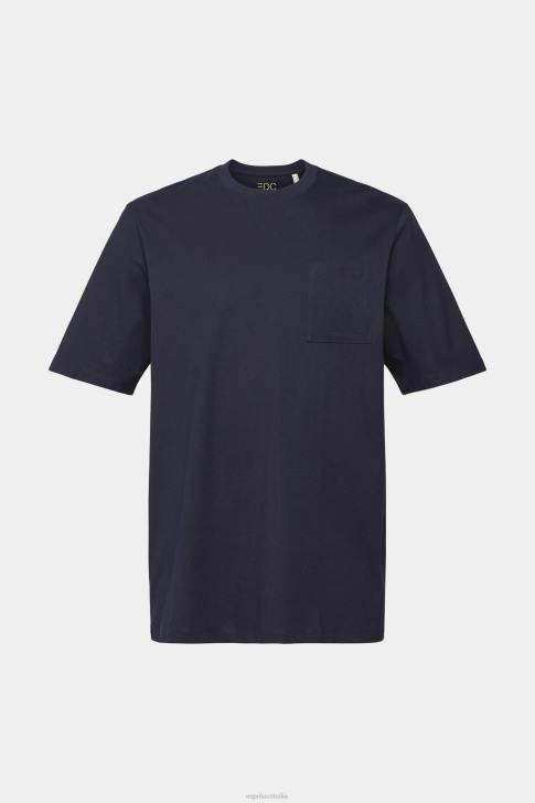 T-Shirts Navy Men Esprit Jersey t-shirt V48Z681