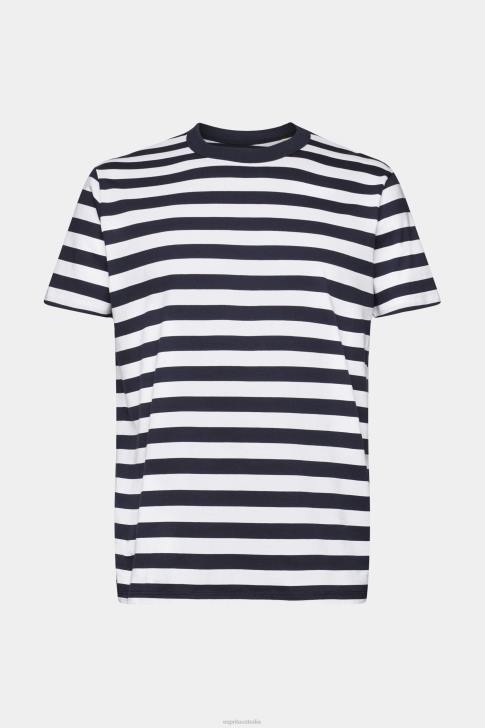 T-Shirts Navy Men Esprit Striped crewneck T-shirt V48Z721