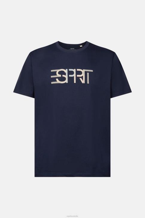 T-Shirts Navy Men Esprit T-shirt with front print, 100% cotton V48Z740