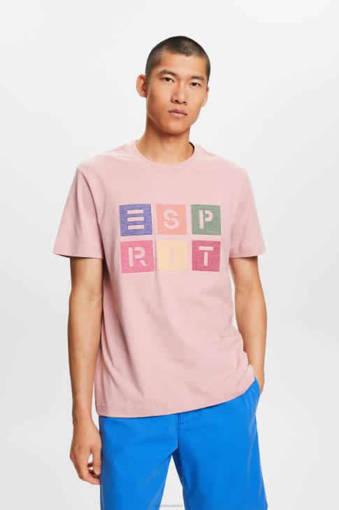 T-Shirts Old Pink Men Esprit Logo t-shirt, 100% cotton V48Z589