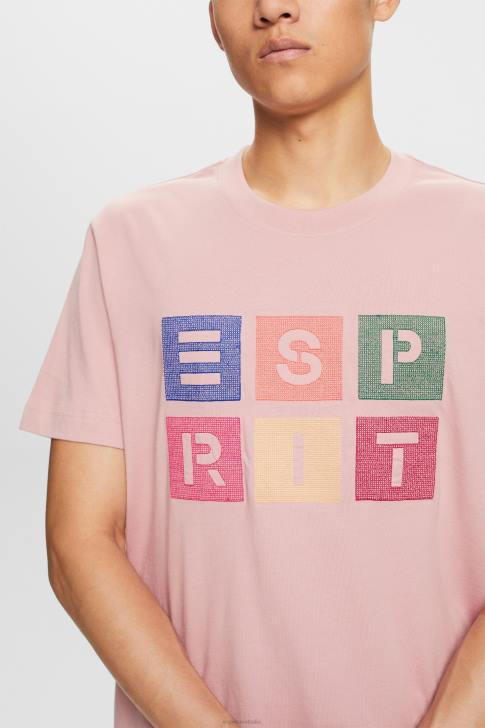 T-Shirts Old Pink Men Esprit Logo t-shirt, 100% cotton V48Z589