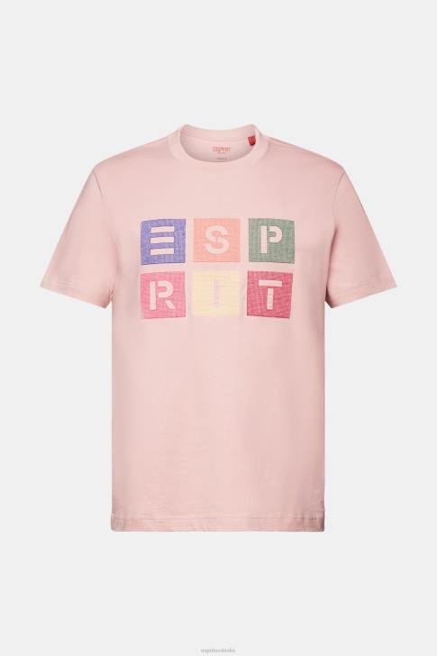 T-Shirts Old Pink Men Esprit Logo t-shirt, 100% cotton V48Z589