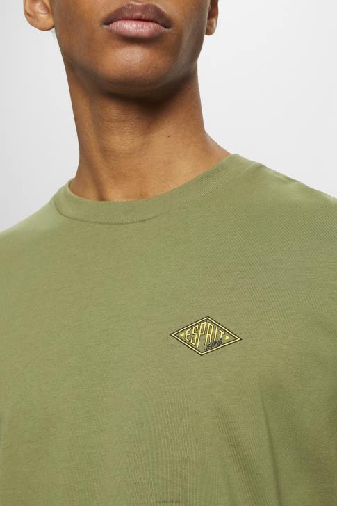 T-Shirts Olive Men Esprit T-shirt with logo print V48Z601