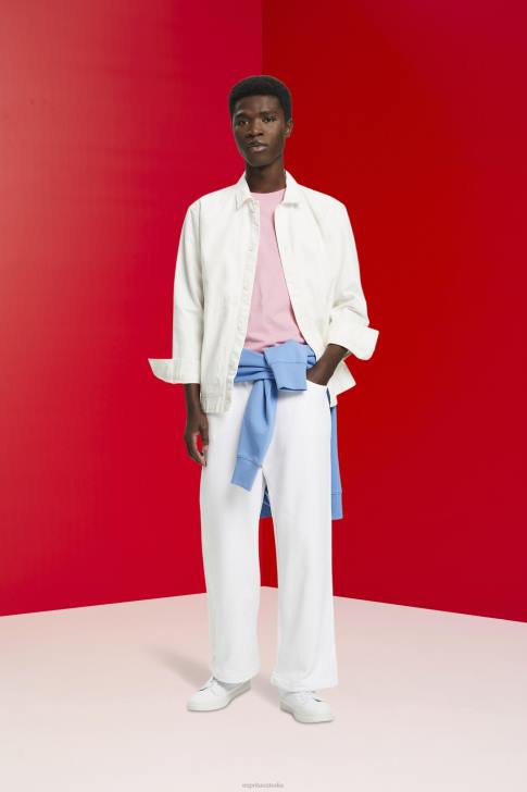 T-Shirts Pink Men Esprit T-shirt with logo print V48Z603