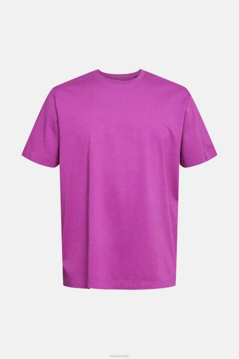 T-Shirts Violet Men Esprit Plain T-shirt V48Z932