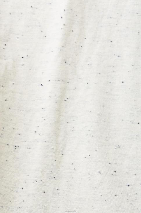 T-Shirts White Men Esprit Flecked jersey t-shirt V48Z779