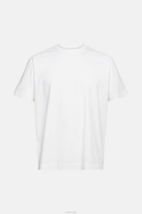 T-Shirts White Men Esprit Plain T-shirt V48Z929