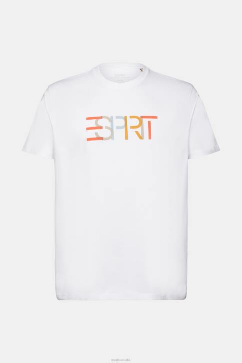 T-Shirts White Men Esprit T-shirt with front print, 100% cotton V48Z738