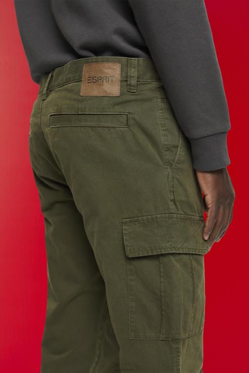 Trousers & Pants Dark Khaki Men Esprit Cargo trousers V48Z730