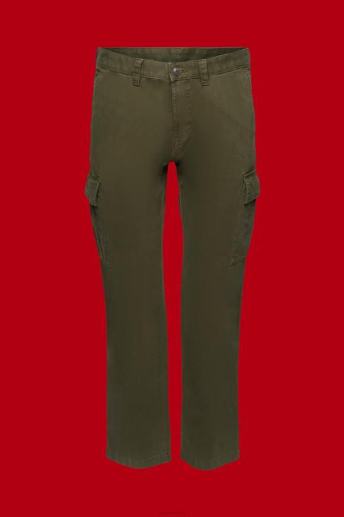 Trousers & Pants Dark Khaki Men Esprit Cargo trousers V48Z730