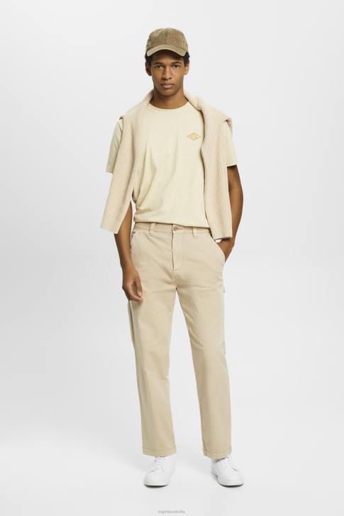 Trousers & Pants Light Beige Men Esprit Vintage straight fit cargo trousers V48Z731
