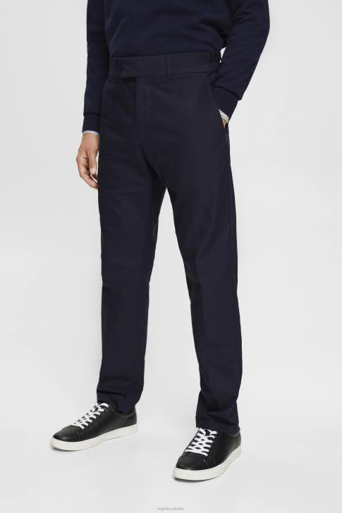 Trousers & Pants Navy Men Esprit Slim fit trousers with elasticated waistband V48Z691