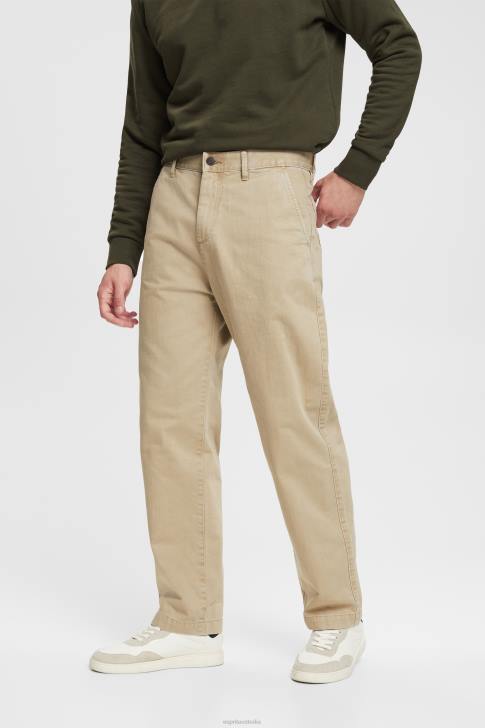 Trousers & Pants White Men Esprit Wide leg, sustainable cotton trousers V48Z330