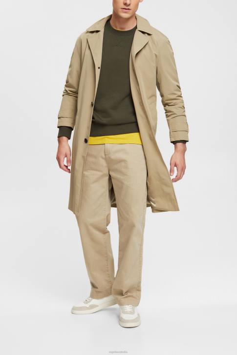 Trousers & Pants White Men Esprit Wide leg, sustainable cotton trousers V48Z330