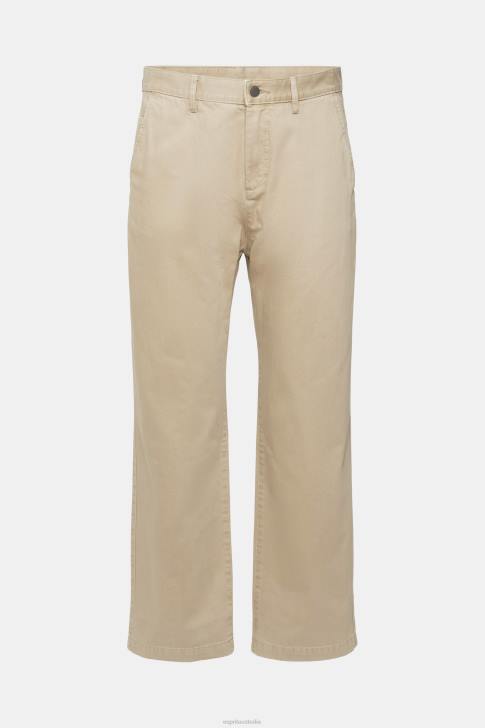 Trousers & Pants White Men Esprit Wide leg, sustainable cotton trousers V48Z330