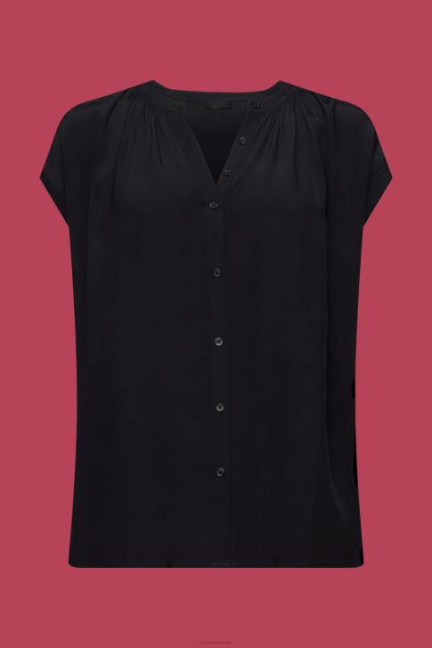 Blouses Black Women Esprit Short sleeve blouse V48Z220