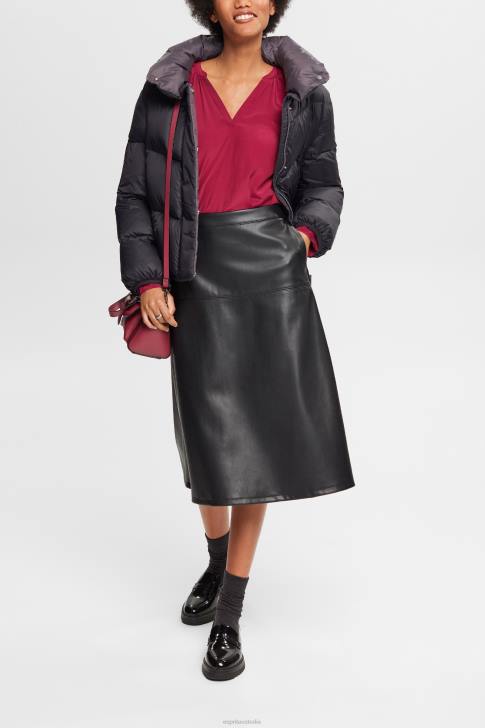 Blouses Cherry Red Women Esprit Blouse with smocked details, LENZING ECOVERO V48Z371