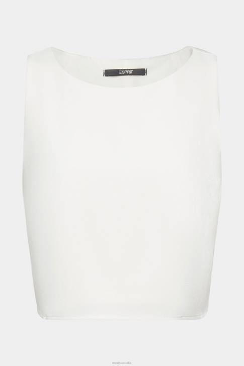 Blouses Off White Women Esprit Cropped sleeveless blouse V48Z308