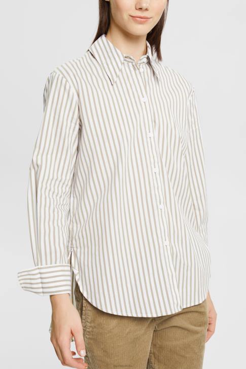 Blouses White Women Esprit Long striped woven blouse V48Z397