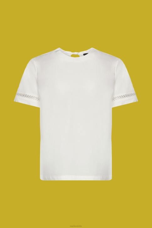 Blouses White Women Esprit Open-back blouse, TENCEL V48Z201